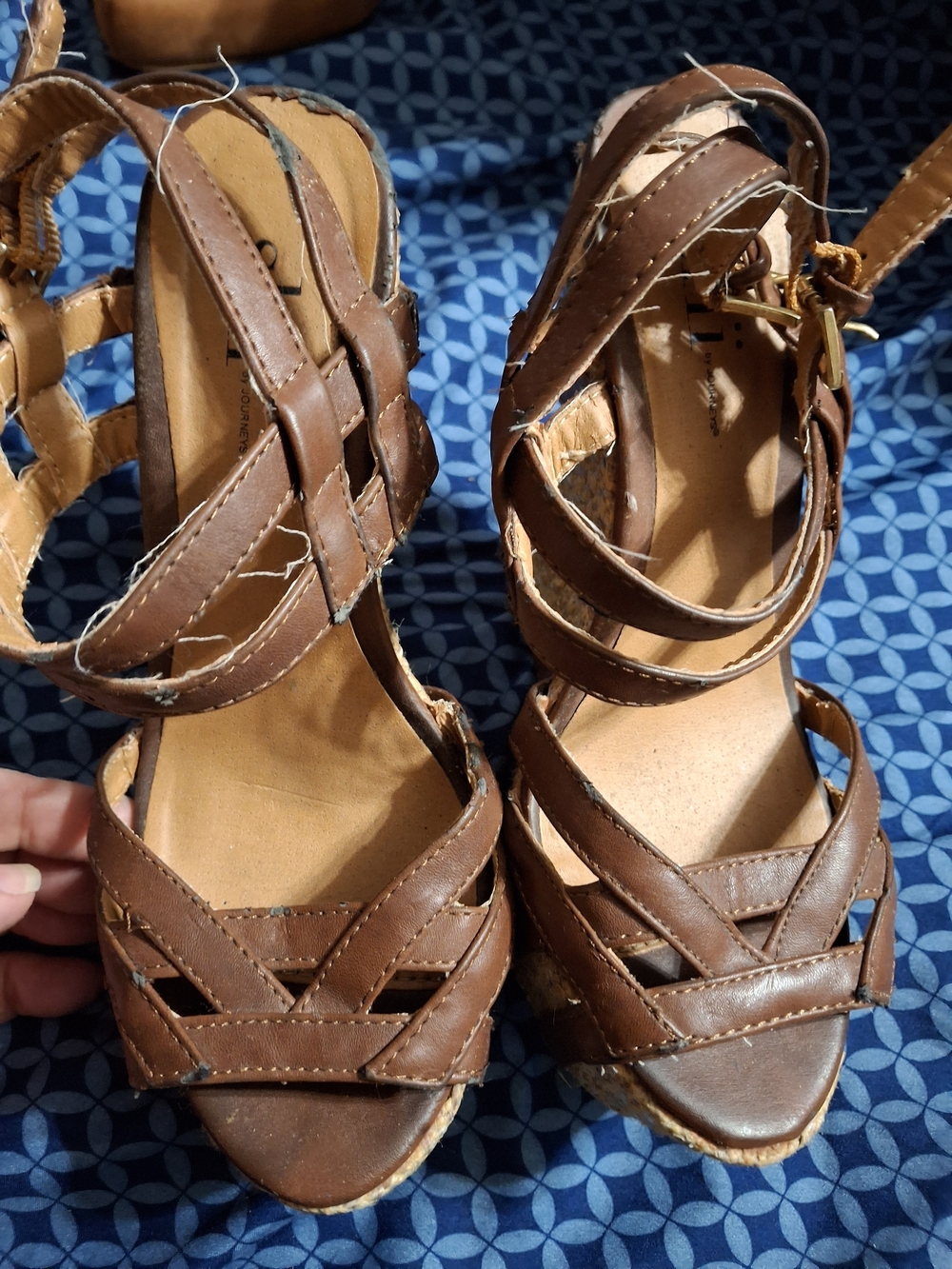Women’s Brown Strappy Wedge Sandals - Classic Summer Style